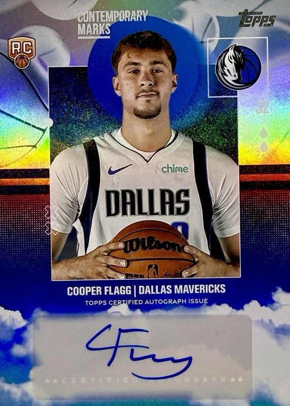 Cooper Flagg 2025 Topps #CM-CF Contemporary Marks - Rainbow Foilboard Rookie-9 Cooper-Flagg-2025-Topps-CM-CF-Contemporary-Marks-Rainbow-Foilboard-Rookie-